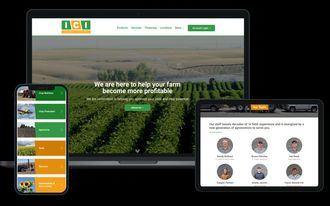 Independent Crop Inputs website. Clear product and service information with lead capture forms.