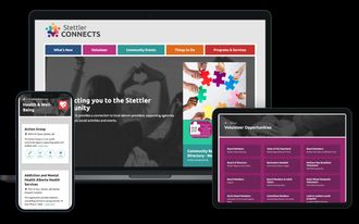 Stettler Connects website. Programs and Services organized with reliable recurring events.